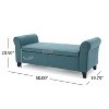 CAVINAS Storage Bench Storage Organizer Ottoman Padded Seat Cushion Wood Legs with Arms - 3 of 4