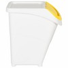 vidaXL Stackable Waste Bins with Lids 3 pcs White PP 31.7 gal - 4 of 4
