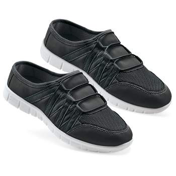 Collections Etc Slip-On Comfort Sneakers with Flexible Skid-Resistant Soles