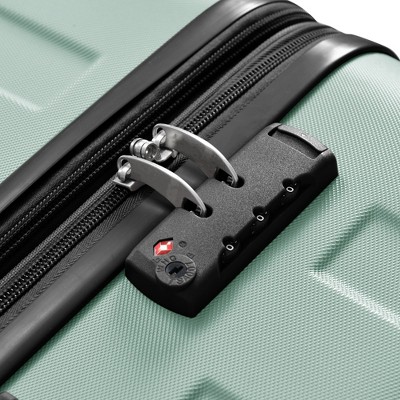 Vynxaria ABS Hardshell 3-Piece Luggage Green 20/24/28" Lightweight with Spinner Wheels TSA Lock