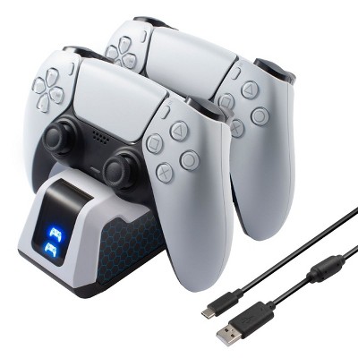 Insten Controller Charging Station For PS5 Controllers, Dual Charge with Copper Connector Dock, LED Light Indicator