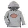 Hudson Baby Infant and Toddler Boy Cotton Hoodie, Bodysuit or Tee Top and Pant Set, Football Baby - 2 of 4