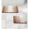 Home Mart Goods Large 2 Piece Brown Ombre Microfiber Soft Thick Plush Bath Mat Set - 3 of 4