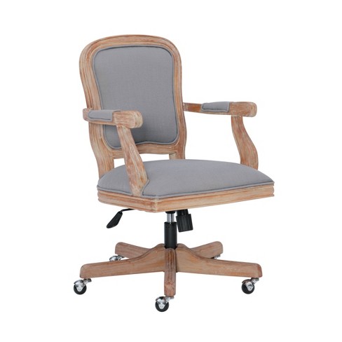 Crisolina Office Task Chair With Rattan Back Height-adjustable