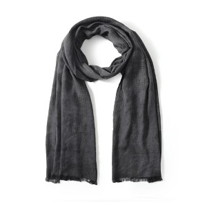 The Vivienne Cotton Scarf by YOUZEY - Grey - 1 of 4