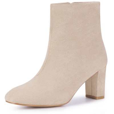 Perphy Square Toe Chunky Heel Ankle Boots for Women