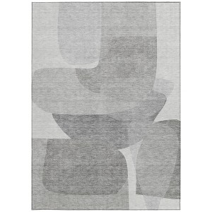 HomeRoots 10' X 14' Linen And Gray Abstract Washable Indoor Outdoor Area Rug - 1 of 4