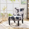 Lycvki Pattern Fabric Upholstered Accent Chair with Wood Legs - 2 of 4