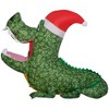 Gemmy Christmas Airblown Inflatable Alligator, 3 ft Tall, Multi - 4 of 4