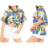 HAPPY BAY Button Down Shirt Casual Summer Beach Blouse Shirt V Neck Colorful Short Sleeve Tropical Vacation Hawaiian Shirts - 3 of 4
