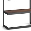66" Cecilia Bookcase Distressed Charcoal Brown - WyndenHall: Modern Industrial Style, 4 Fixed Shelves - 4 of 4