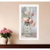 HomeRoots Cottage Peach Roses White Framed Print Wall Art - 2 of 4