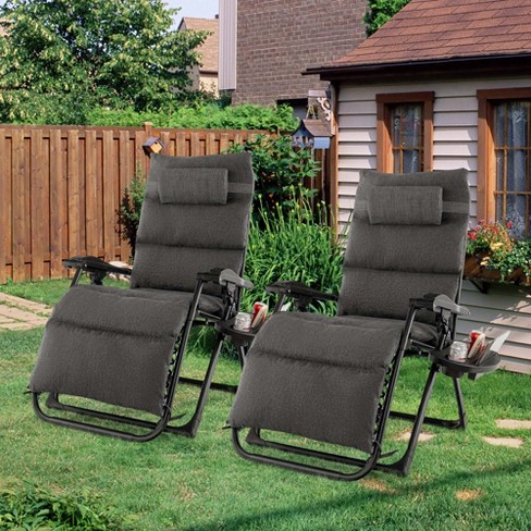 Grey recliner garden discount chair