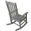 Lyngins Oversized Outdoor Fir Wood Rocking Chair – 21" Wide Contoured Seat, Indoor/Outdoor Accent Chair/Patio Chair with Wide Seat & Tall Backrest - 4 of 4