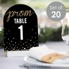 Big Dot of Happiness Prom - Prom Night Party Double-Sided 5 x 7 inches Cards - Table Numbers - 1-20 - 2 of 4