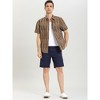 Lars Amadeus Men's Summer Striped Shirts Short Sleeves Button Down Beach Color Block Shirt - 3 of 4