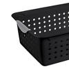 Sterilite Medium Ultra Indoor Home Plastic Storage Organizer Basket Container with Contoured Handles for Cabinets, Shelves, Black (18 Pack) - 4 of 4