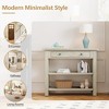 TIRAMISUBEST Entryway Table with Storage, Retro Console Table Sofa Table with 1 Large Drawer and 2 Sturdy Shelves for Entryway, Living Room - 4 of 4
