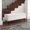 Arceso 51 Inch  Bedroom Bench，Fabric Upholstered Entryway Bench with Wooden Legs, Bench for Bedroom, Entryway, Living Room - 2 of 4