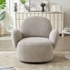 360° Swivel Accent Chair,Fabric Upholstered Living Room Chair with Metal Frame for Bedroom or Office-The Pop Home - 2 of 4