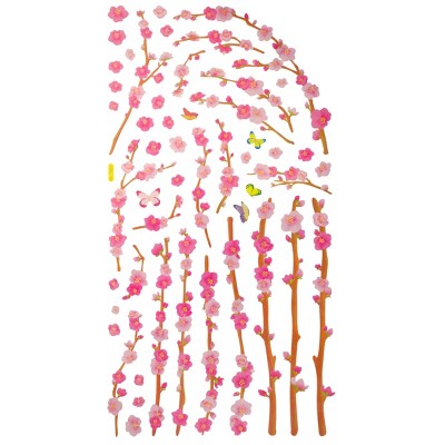 Slickblue Vernal Bloom Wall Art Decals – Vinyl Stickers for Fresh, Floral Home Decoration 13.4" x 26.8"