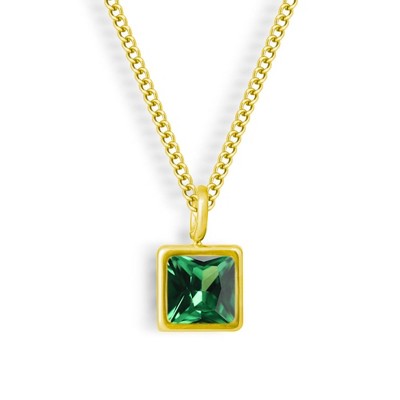 EVRY JEWELS WATERPROOF Gold or Silver Plated Faye Birthstone Necklace