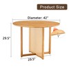 GlasFlength Round Modern Coffee Tables, Center Table with Sleek Minimalist Design for Living Room Decor, Beige,42”*42”*29.5" - 4 of 4
