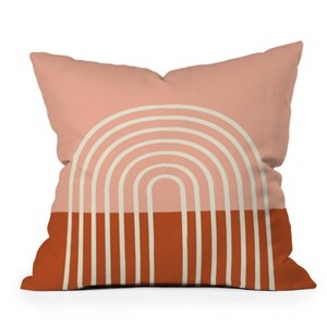 Grace Terracotta Pastel Outdoor Throw Pillow Orange - Deny Designs - 1 of 3