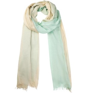 INSPIRE CHIC Women's Gradient Color Ombre Cotton Linen Soft Hijab Head Scarves 1Pc - 1 of 4