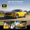 NEXPOW 3 Channel 5G WiFi Dash Cam Front Rear Cabin, 4K+1080P+1080P GPS Dash Camera for Car with 64GB Card - 2 of 4