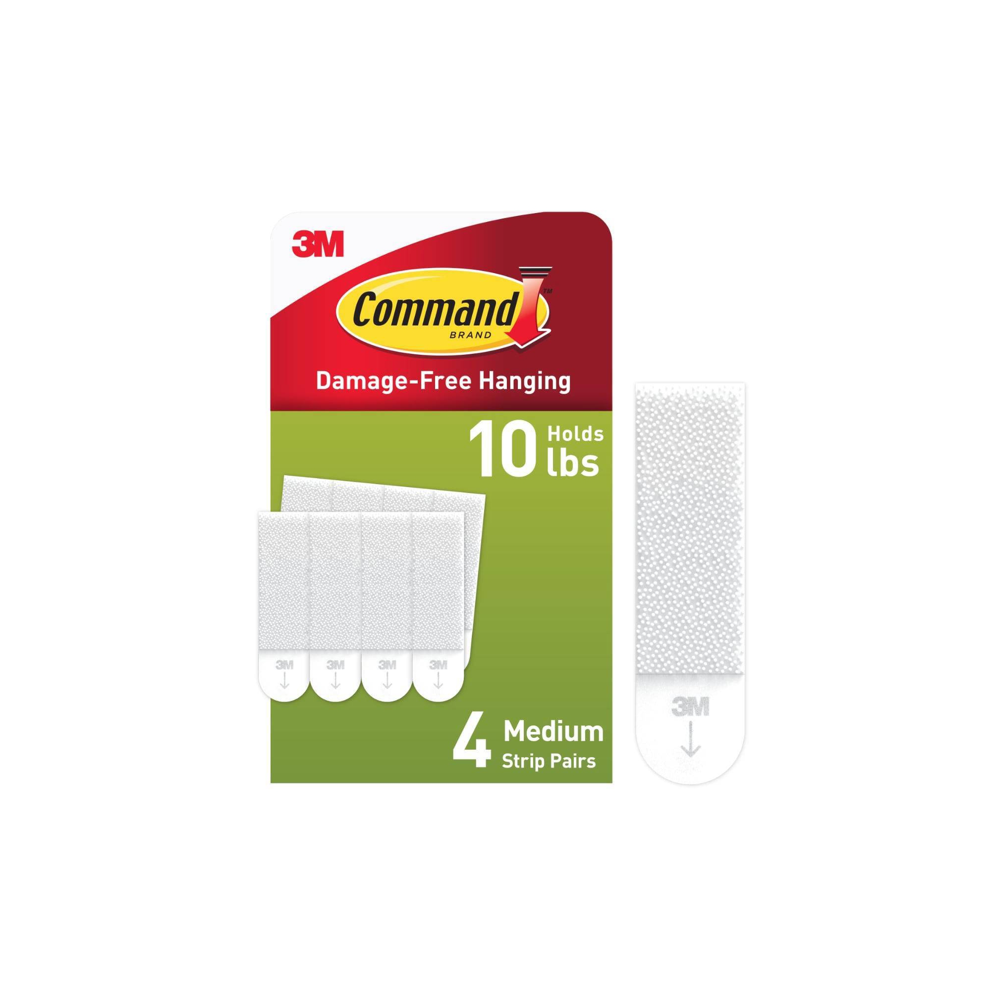 Command Medium Picture Hanging Strips White: Adhesive Wall Mounting for Art & Stationery