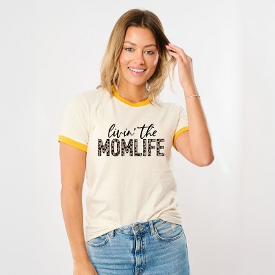 Simply Sage Market Livin' the Mom Life Leopard Ringer Tee
