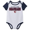MLB Cleveland Guardians Infant Boys' 3pk White Bodysuit - 2 of 4