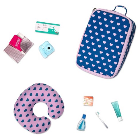 Our Generation Doll Polka Dot Luggage and Travel Accessory Set 