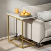 Pipishell C-Shaped End Table, 27 inches High, Side Table for Couch, Slides Under for Living Room Convenience - 2 of 4