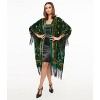 Unique Vintage Women's Zodiac Burnout Velvet Fringe Scarf Coat - 2 of 4