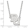Black Bow Jewelry 10k White Gold Baylor Bears NCAA Necklace 18 Inch - 3 of 4