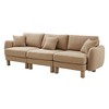 3-Seater Sofa Couch with Shell-Arm Design, Cylindrical Fabric Legs & Plush Foam - 3 of 4