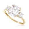 Ross-Simons 3.50 ct. t.w. CZ 3-Stone Ring in 14kt Yellow Gold - 4 of 4