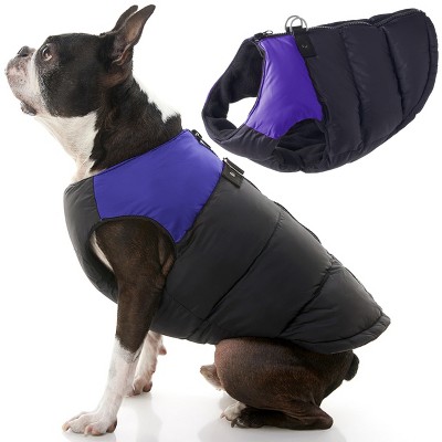 Gooby Padded Vest Dog Jacket Purple, Medium