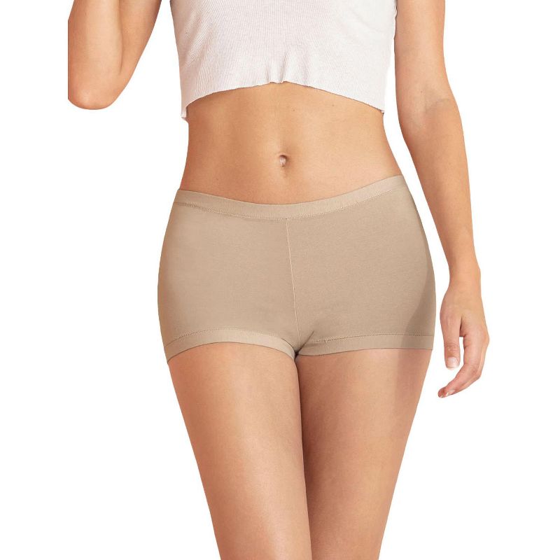 Leonisa  Simply Comfortable 3-Pack Stretch Cotton Boy short Panties -, 4 of 7