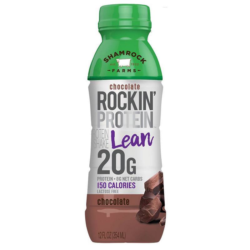 Shamrock Farms Rockin' Refuel Lean Builder Chocolate Protein Milk Beverage - 12 fl oz, 1 of 2