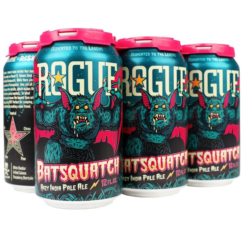 Rogue Batsquatch Hazy IPA Beer - 6pk/12 fl oz Cans, 1 of 5