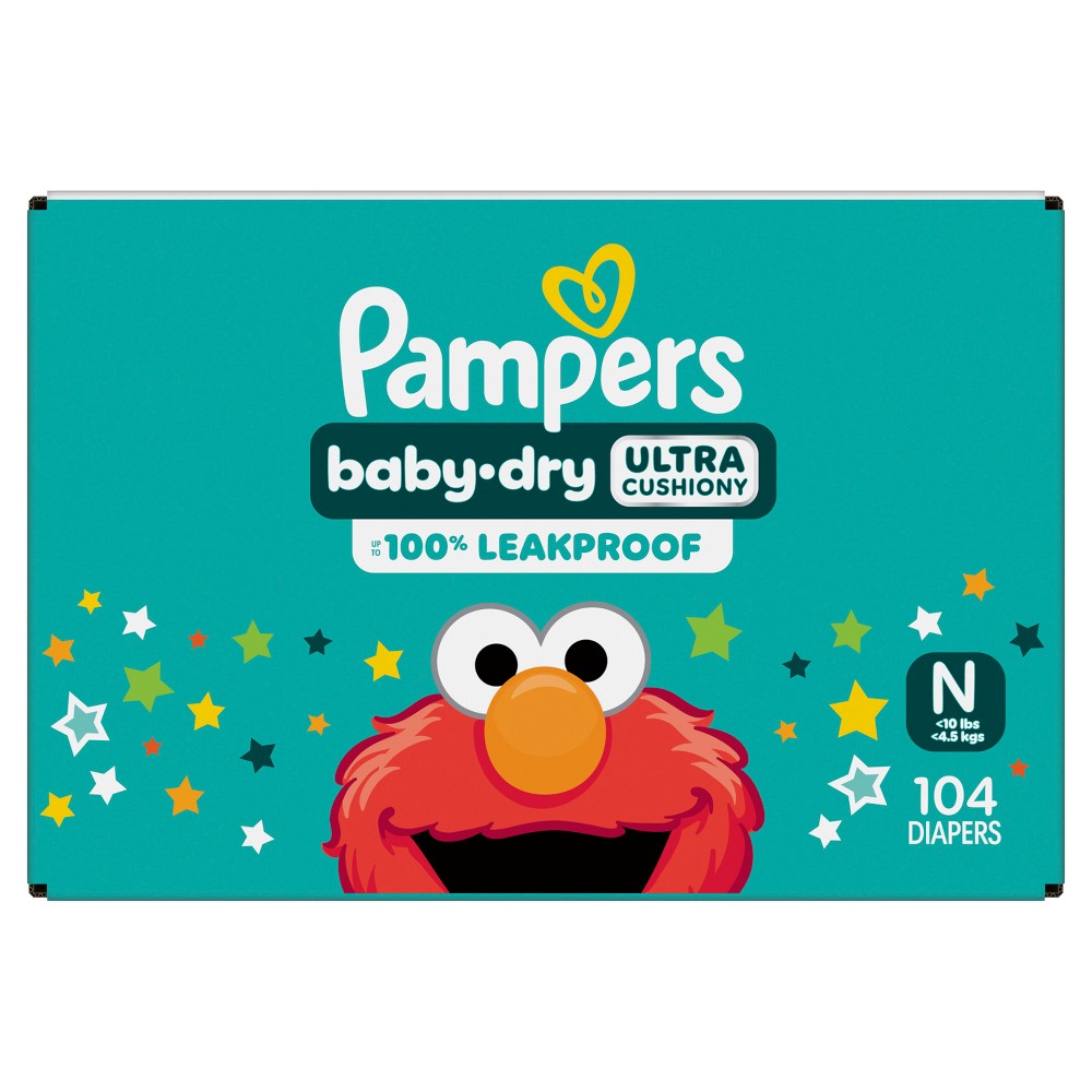 Pampers Baby Dry Diapers Super Pack - NewBorn - 104ct