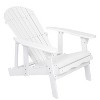 CAVINAS Outdoor Modern Foldable Patio Adirondack Chairs,Extendable Patio Furniture Lounge Chair for Garden,Backyard,Balcony,White - 2 of 4