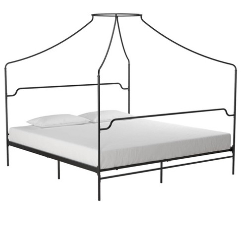 King Size Frame Camilla Metal Canopy, King Size Black Metal Canopy Bed