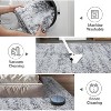 Washable Area Rug, Vintage Distressed Floral Throw Mat, Distressed Low Pile Non-Slip Stain-Resistant Carpet for Living Room Bedroom, Grey 8*10ft - 4 of 4