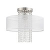 Livex Lighting Bella Vista 1 - Light Flush Mount in  Brushed Nickel - 4 of 4