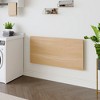 KWPZQEB Wall Mounted Folding Table, Wooden Folding Table with Metal Support, Modern Small Fold Down Desk for Laundry Room, Kitchen, Home Bar - 2 of 4