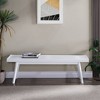 Vynxaria Larwich Solid Wood Slatted Bench: Timeless Farmhouse Elegance - 2 of 4